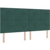  Krevet s kutijom za opruge s madracem Tamnozeleni 200x200 cm Baršun | shoptok.hr