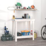 vidaXL Delovna miza bela 80x50x80 cm trdna borovina Cene