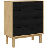  Komoda OTTA Crna 76,5 x 39,5 x 90 cm Masivna borovina | shoptok.hr