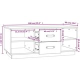  Stolić za kavu crni 100 x 50 x 41 cm od masivne borovine | shoptok.hr