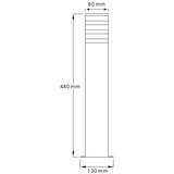  LED RGBW prigušiva spoljašnja lampa TEKSAS 1xE27/12W/230V 44 cm IP44 antracitna | Eponuda.com
