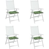  Blazine za stole 4 pcs Zelena in Bela 50 x 50 x 4 cm, (5000202314) | Shoptok.si