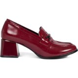 GOODIN Burgundy women's loafers with heels | Shoptok.si