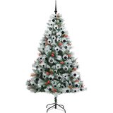  Umjetno božićno drvce S LED lampica Zelena i bijela 210 cm | shoptok.hr