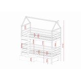 Molarem Home Drveni dječji krevet na kat Alex s ladicom - svijetlo drvo - 160x80 cm - Bez madraca | shoptok.hr