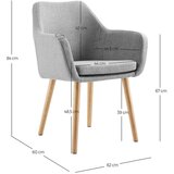 Livetastic Naslanjač Holz, Svetlo Siva | Shoptok.si