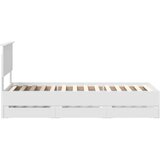  Krevetna konstrukcija Bijelo 75 x 190 cm Inženjersko Drvo | shoptok.hr