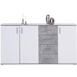 Mömax komoda ina 04, siva, bela | Shoptok.si