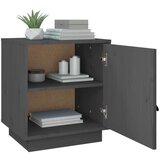  Noćni ormarići 2 kom sivi 40 x 34 x 45 cm od masivne borovine | shoptok.hr