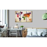  Slika na plutenoj podlozi - Corkboard Map in Watercolor 60x40 | shoptok.hr