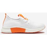 Resti White women's sports shoes with orange inserts Kedeti - Footwear | Shoptok.si