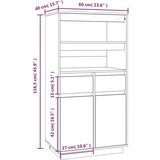  Visoka komoda 60 x 40 x 116 5 cm od masivne borovine | shoptok.hr