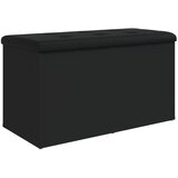  The Living Store Klop za shranjevanje črna 82x42x45 cm inženirski les - Klop Za Shranjevanje, (21453448) | Shoptok.si