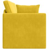 Podni kauč na razvlačenje Žuta 213 x 70 x 77 cm Baršun | shoptok.hr