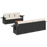  8-dijelni set vrtnih sofa od poliratana s jastucima crni | shoptok.hr