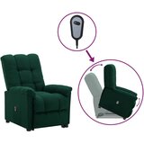 vidaXL Naslanjač s funkcijo vstajanja Temno zelena blago | Shoptok.si