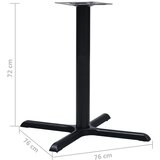  Noga za bistro stol crna 76x76x72 cm od lijevanog željeza | shoptok.hr
