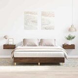 vidaXL Posteljni okvir brez vzmetnice hrast 140x200 cm inženirski les Cene