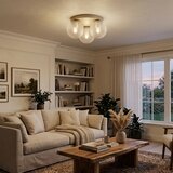 Brilagi Plafonsko svetlo STELLA 3xE27/60W/230V, prečnik 35 cm, bež/zlatna | Eponuda.com