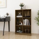 vidaXL knjižna omara medeno rjava 70x33x110 cm trdna borovina Cene
