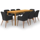  9-dijelni vrtni blagovaonski set crni | shoptok.hr