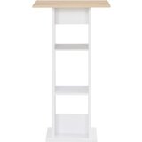  The Living Store Barska miza bela in sonoma hrast 60x60x110 cm - Barska Miza, (21499537) | Shoptok.si
