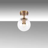 Opviq lights stropna svetilka v bronasti barvi s steklenim senčnikom ø 15 cm atmaca – | Shoptok.si