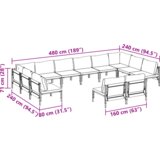 vidaXL Sjedeća garnitura za vrt 12 pcs Antracitno siva Čelik | shoptok.hr