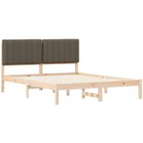  Posteljni okvir z oblazinjenim vzglavjem Taupe 150 x 200 cm, (5000101621) | Shoptok.si