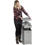 VAR Zbiralnik odpadkov/pepelnik, s strešico, prostornina 38 l, srebrne barve | Shoptok.si