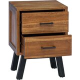  Nočna omarica Naravna 40 x 35 x 55 cm Trden tikov les, (5000107268) | Shoptok.si