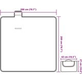  Deka za piknik sklopiva plava karirana 200 x 200 cm baršunasta | shoptok.hr