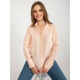 Fashion Hunters Peach women's classic shirt with collar Cene