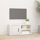 vidaXL TV omarica visok sijaj bela 80x31,5x36 cm inženirski les Cene