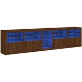 Maison Chic Komoda - Predalnik z LED lučkami rjav hrast 283x37x67 cm, (21720304) | Shoptok.si