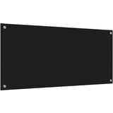 vidaXL Kuhinjska backsplash Črna Steklo 110 x 50 cm Trajno | Shoptok.si