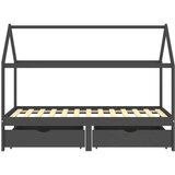  Za dječji krevet s ladicama tamnosivi 90x200 cm borovina | shoptok.hr