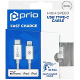 Prio Charge&Sync USB C na Lightning Cable MFi certificiran 1m bijeli | shoptok.hr