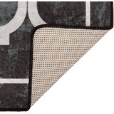  Perivi tepih crno-bijeli 80 x 150 cm | shoptok.hr