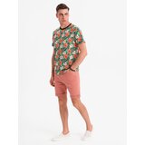 Ombre Men's full print floral pattern cotton t-shirt - black | Shoptok.si
