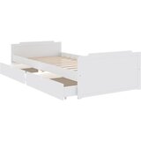 Okvir za krevet s ladicama bijeli 90 x 200 cm masivna borovina | shoptok.hr