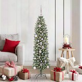  Umjetno vitko božićno drvce Zelena i bijela 150 cm | shoptok.hr
