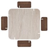Hanah home Sto za dnevnu sobu Marais Travertine Venezia Walnut | Eponuda.com