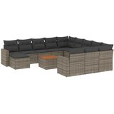 13-dijelni set vrtnih sofa od poliratana s jastucima sivi | shoptok.hr