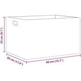 vidaXL Drvena kutija s ručkama crna 40x30x23 cm puno drvo bor | shoptok.hr