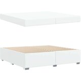  Konstrukcija postelje Bela 200 x 200 cm Umetna koža | Shoptok.si