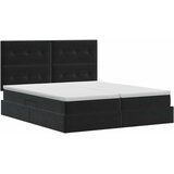  Krevet s od storage s uzglavljem Crna 180 x 200 cm Baršun | shoptok.hr