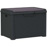  Škatla za shranjevanje z blazino antracitna 125 L PP | Shoptok.si