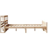 vidaXL Okvir za krevet s uzglavljem 150 x 200 cm borovina | shoptok.hr