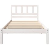  Krevetna konstrukcija Smeđa 100 x 200 cm Čvrsto borovo drvo Bijela | Shoptok.si